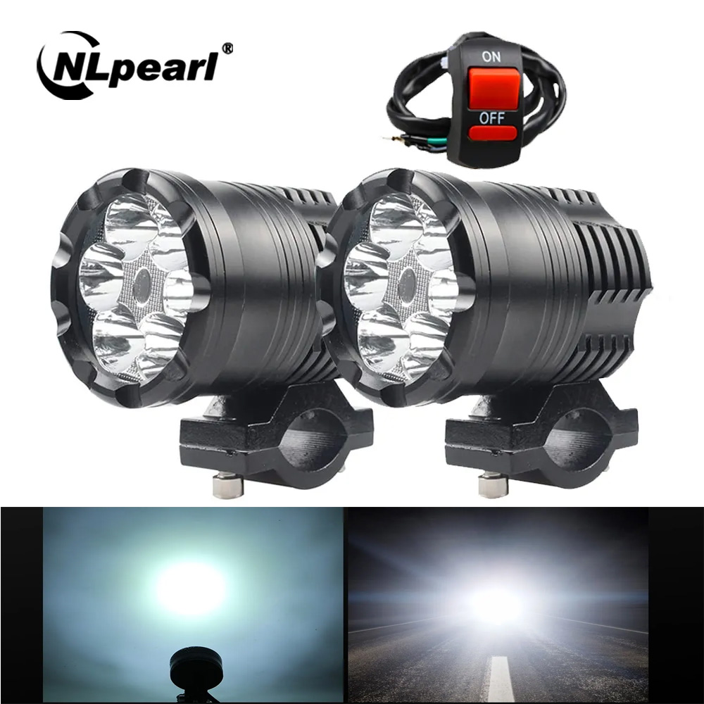 NLpearl 60W 오토바이 LED 헤드 라이트 스포 - Universal Motorcycle Led Headlight Projector 리뷰 및 가격