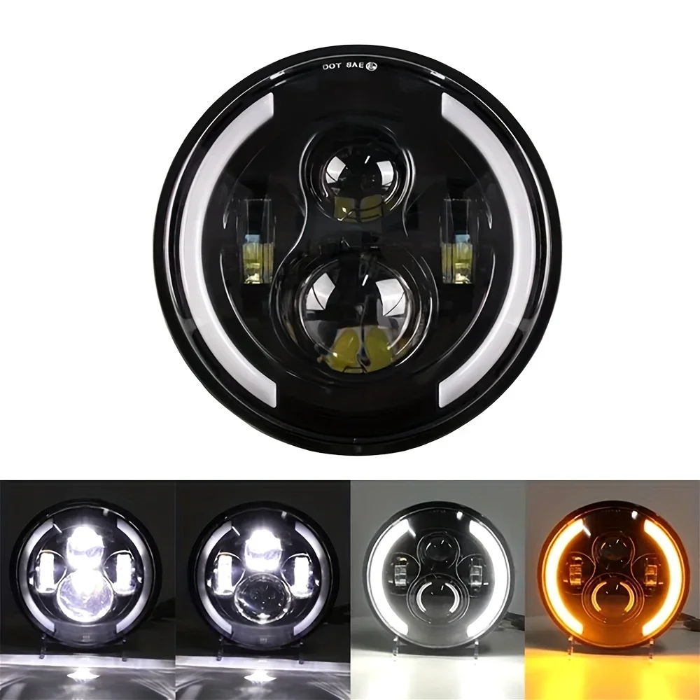 50W, 7인치(17.78cm), LED 엔젤 아이 헤 - Universal Motorcycle Led Headlight Projector 리뷰 및 가격