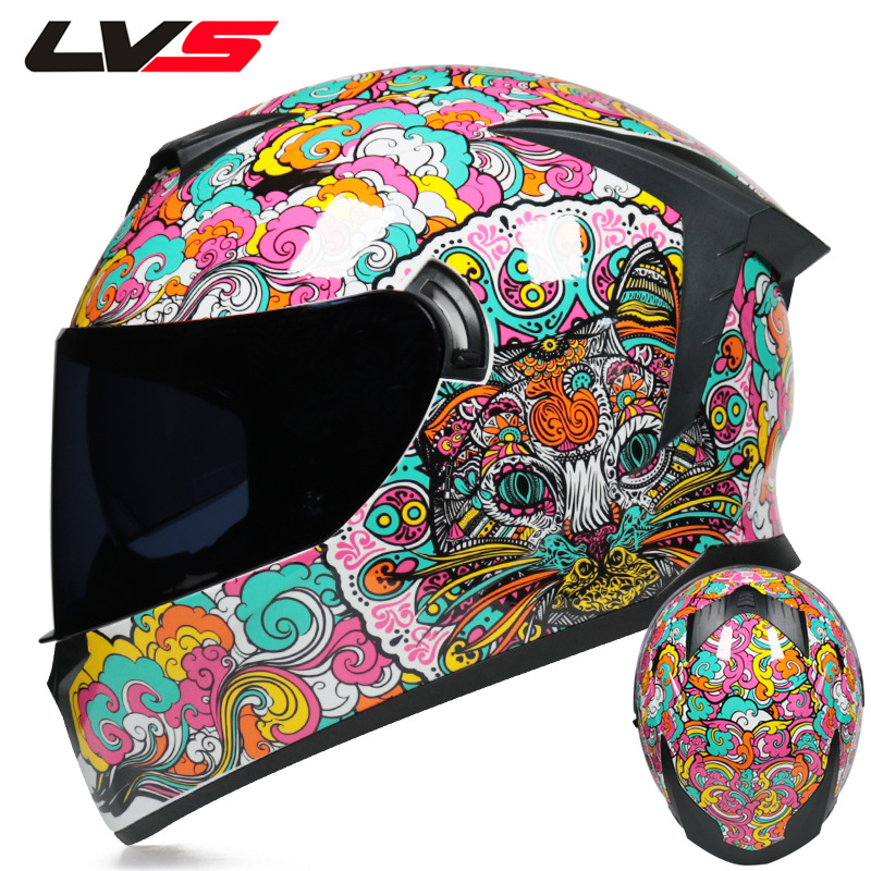 LVS 오토바이 헬멧 풀페이스 듀얼 바이저 사계절용 겨 - Full Face Motorcycle Helmet With Bluetooth 리뷰 및 가격